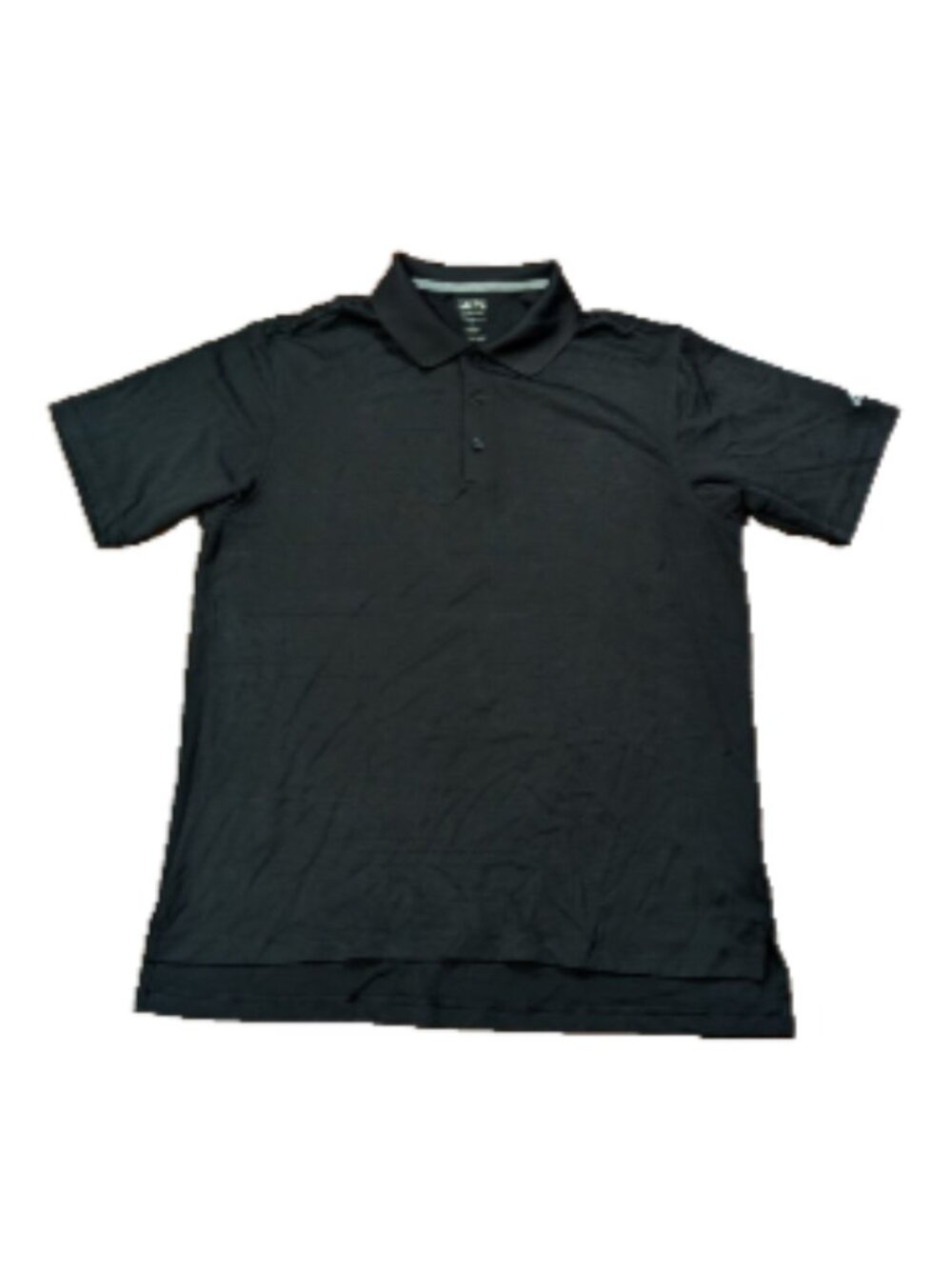 Adidas Climalite Polo Shirt Mens Black Short Sleeve Golf Performance AOP Sz L